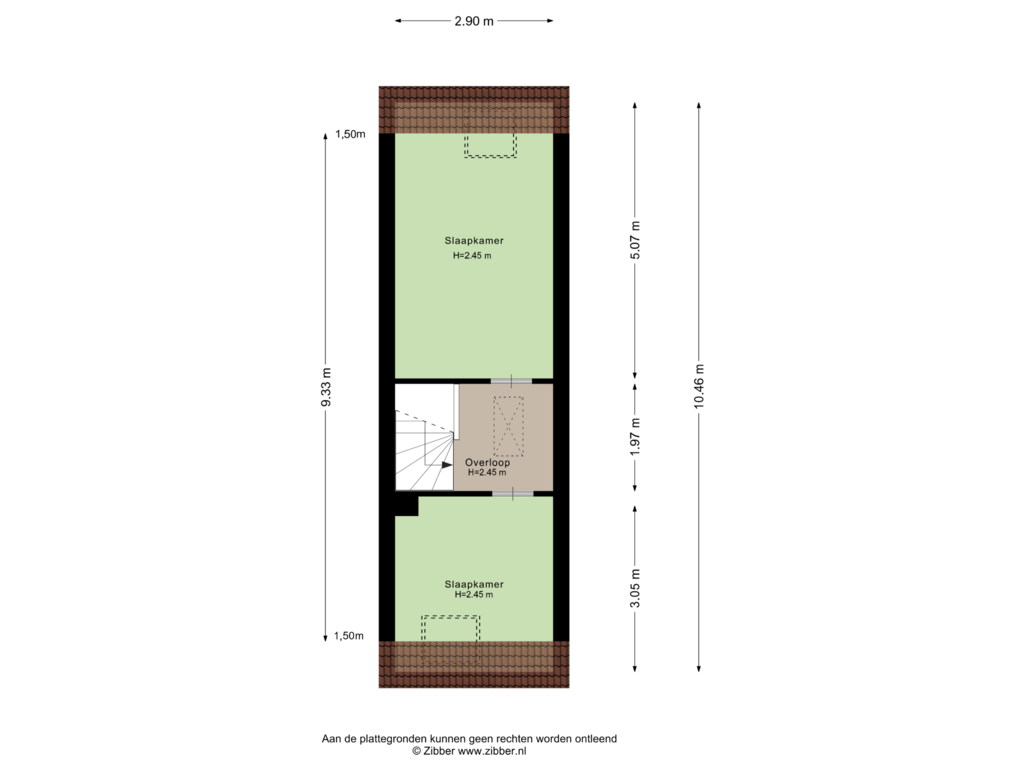 View floorplan of Eerste Verdieping of Groenweegje 110