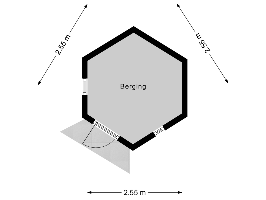 Bekijk plattegrond van Berging van Prins Hendriklaan 9