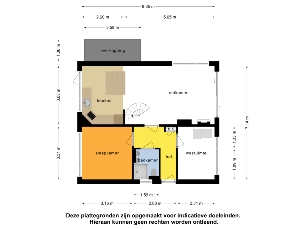 View floorplan of Begane grond of Parklaan 89