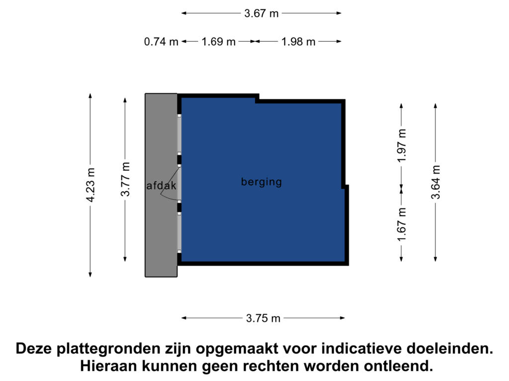 View floorplan of Berging-01 of Parklaan 89