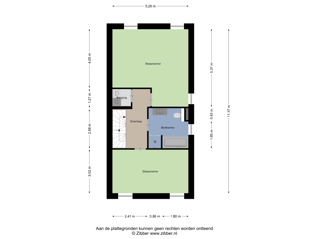 Bekijk plattegrond van Eerste verdieping van Gaffelstraat 11