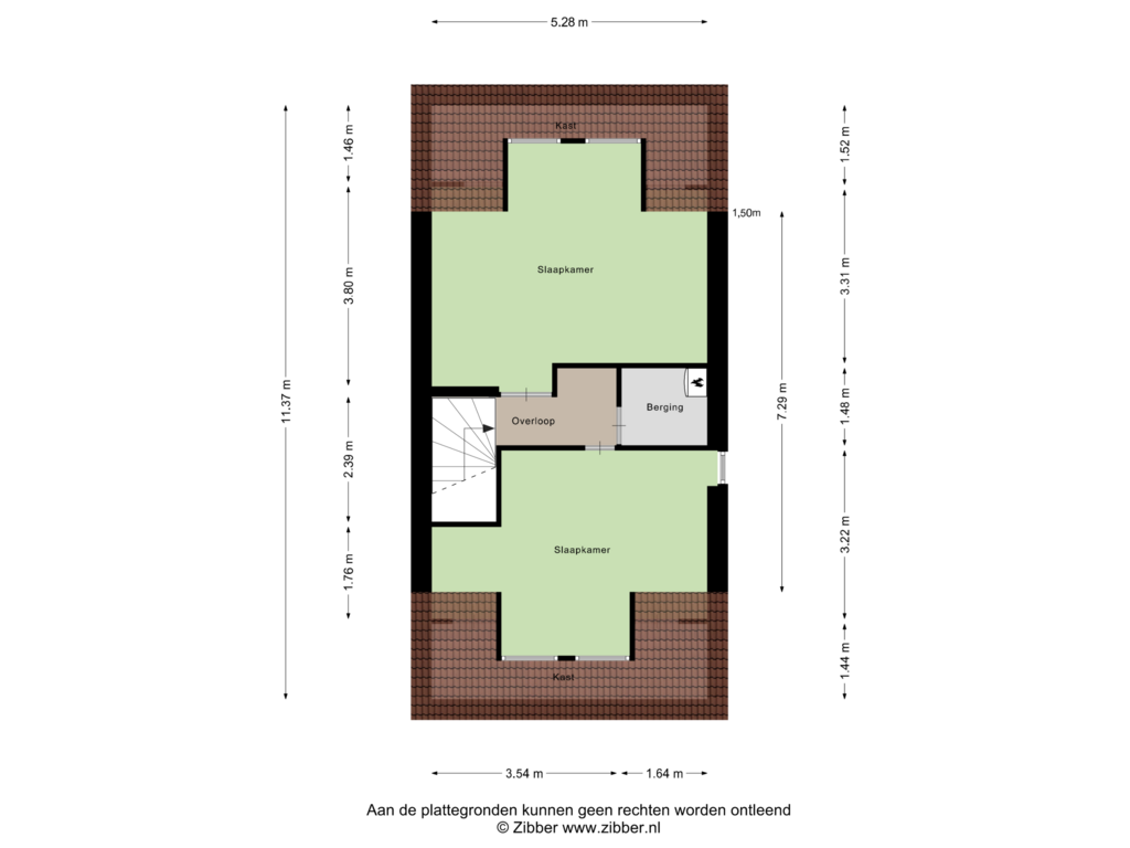 Bekijk plattegrond van Tweede verdieping van Gaffelstraat 11