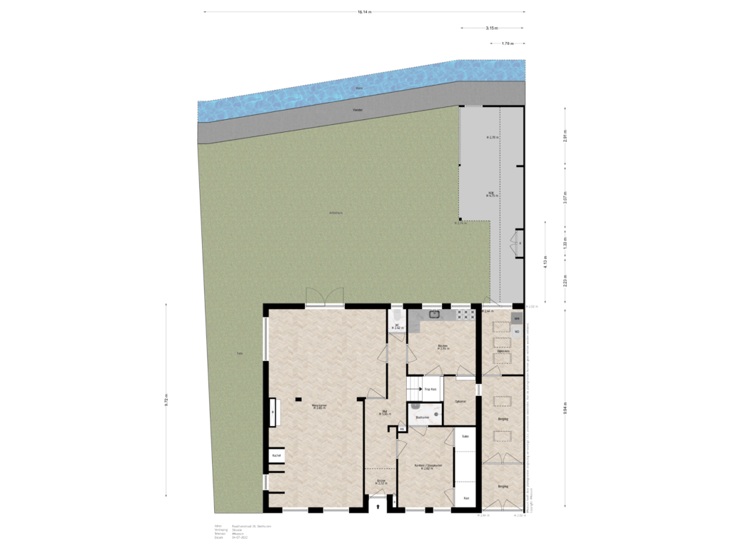 Bekijk plattegrond van Situatie van Raadhuisstraat 28