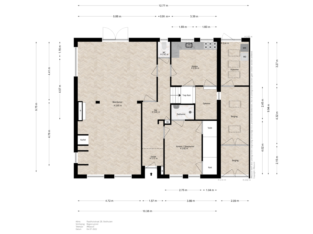 Bekijk plattegrond van Begane grond van Raadhuisstraat 28