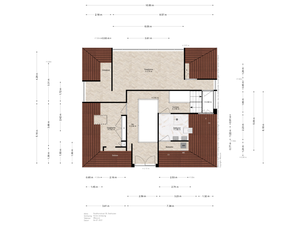 Bekijk plattegrond van Eerste verdieping van Raadhuisstraat 28