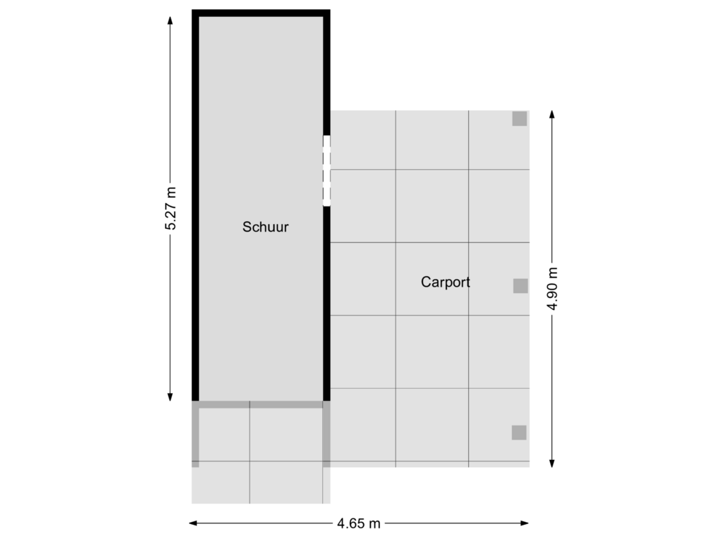 Bekijk plattegrond van Carport van Slawijkseweg 13