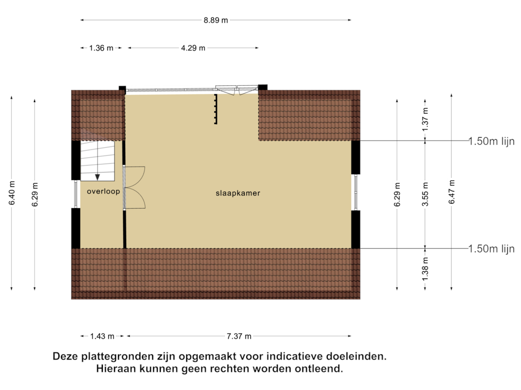 Bekijk plattegrond van 1e verdieping van Dorpsstraat 46