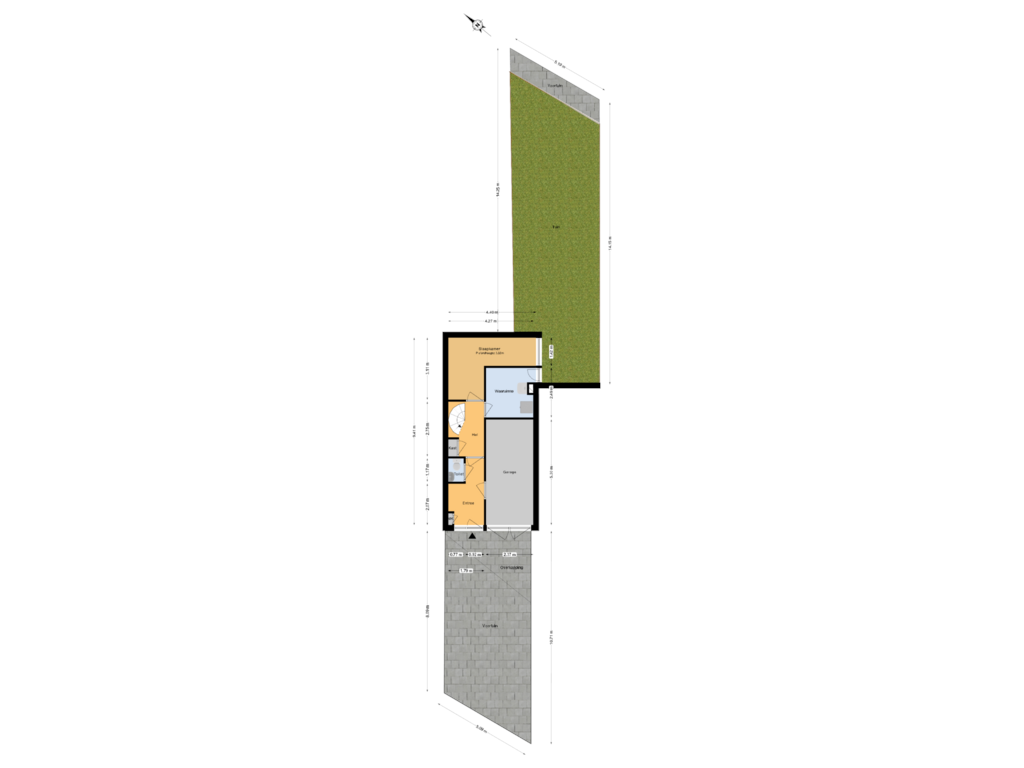 View floorplan of Begane grond tuin of Johan Willem Frisolaan 64