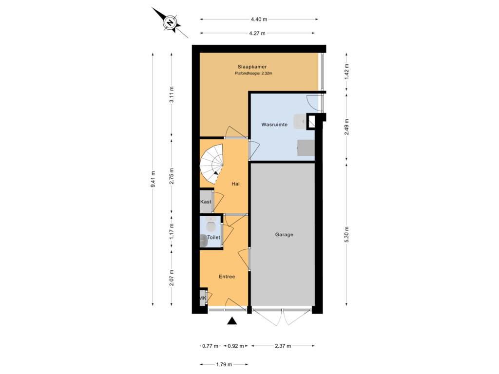 View floorplan of Begane grond of Johan Willem Frisolaan 64