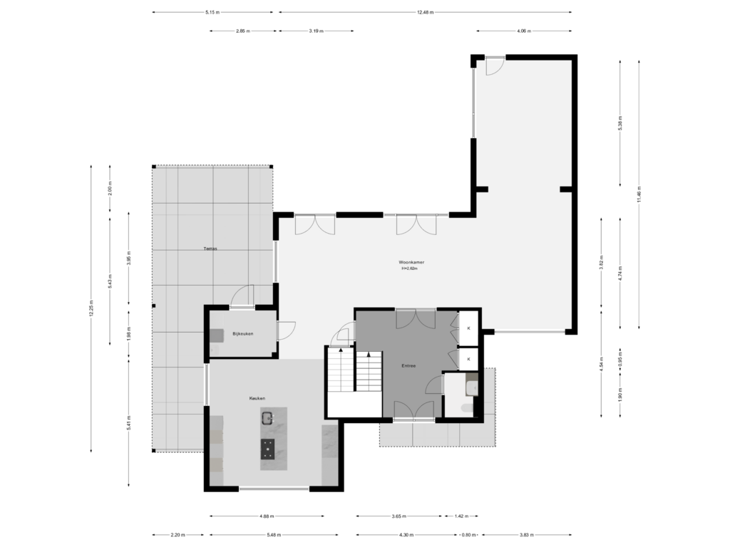 Bekijk plattegrond van Begane Grond van Donizettilaan 42