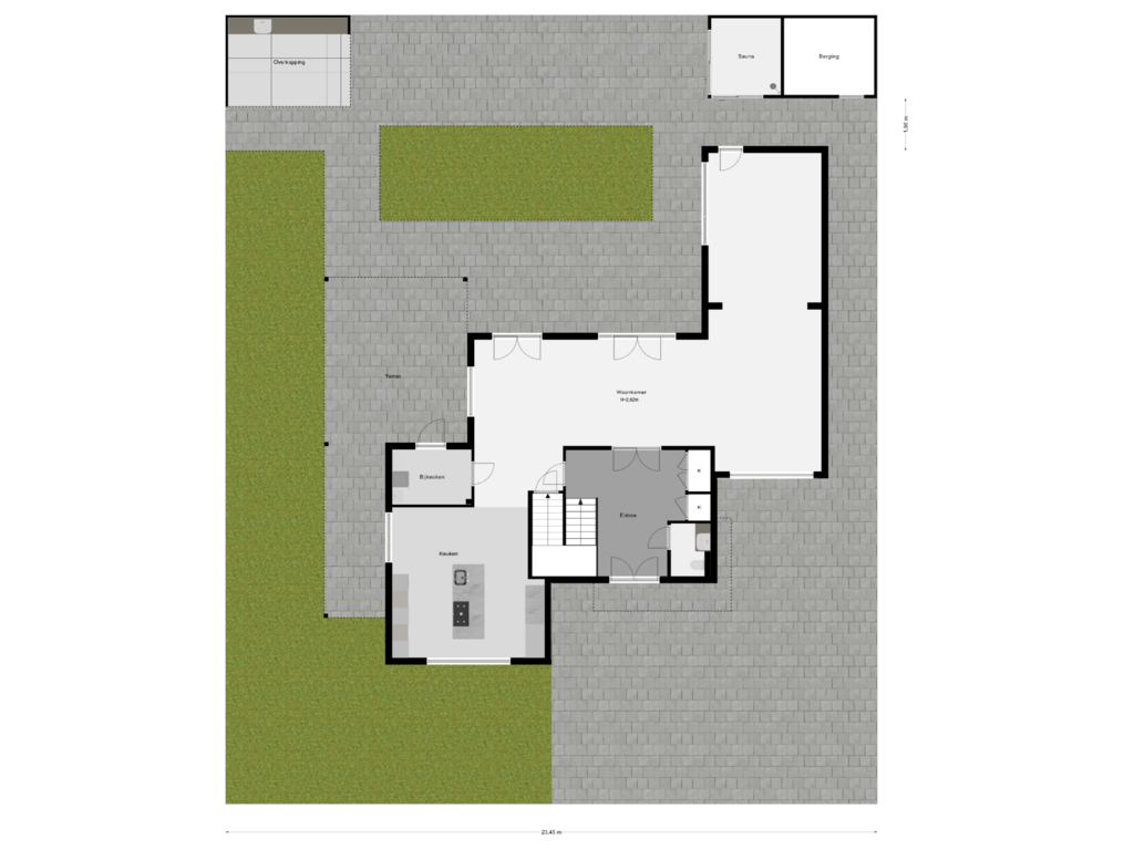 Bekijk plattegrond van Perceeloverzicht van Donizettilaan 42