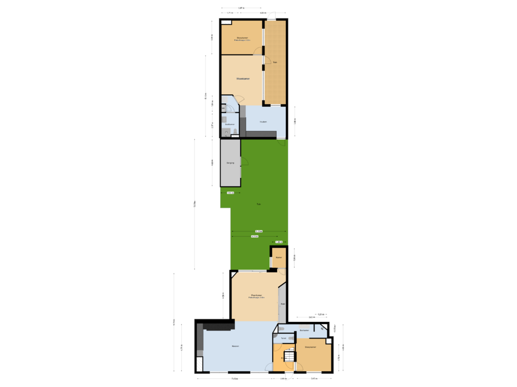 Bekijk plattegrond van Begane grond tuin van Opzoomerlaan 11