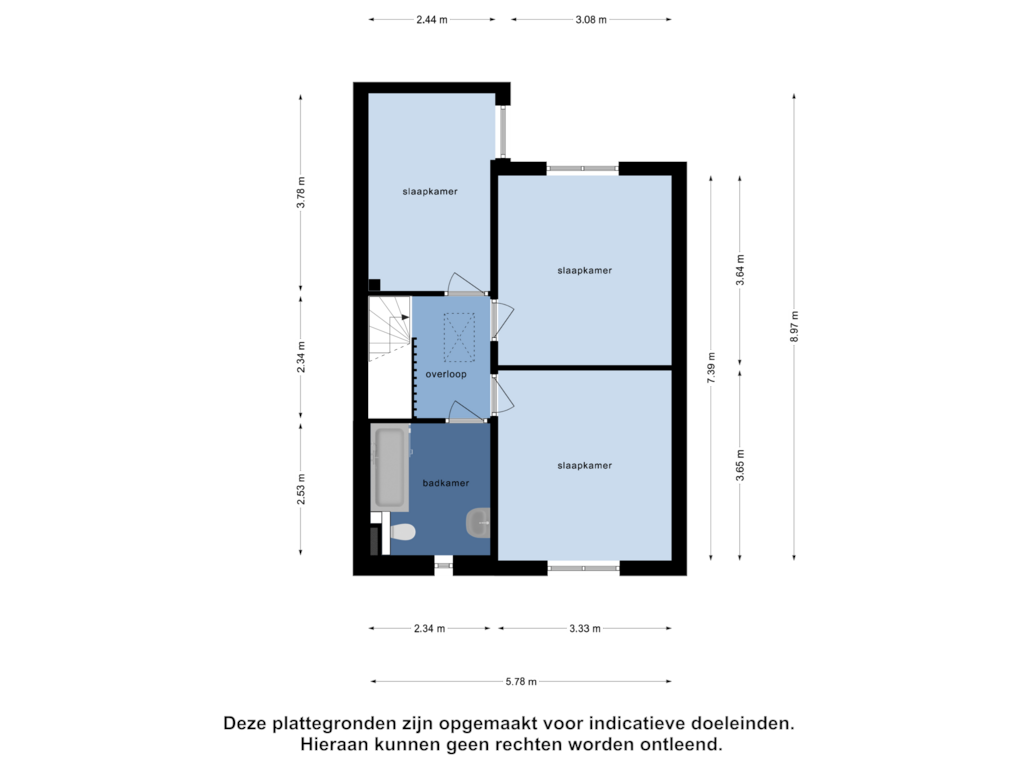 Bekijk plattegrond van Eerste Verdieping van Vrusschemigerweg 91