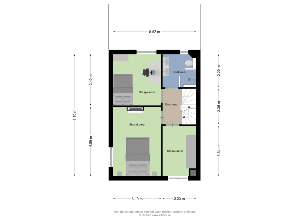 View floorplan of Eerste verdieping of Gaasterland 9