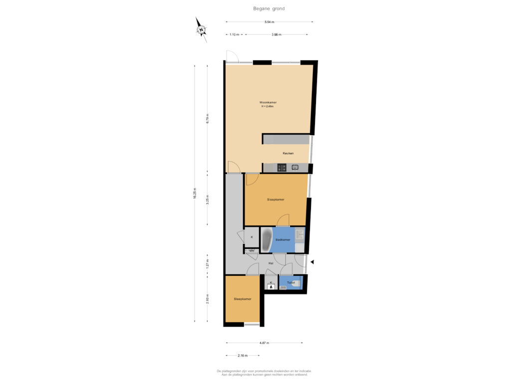 Bekijk plattegrond van Begane  grond van Topaaspad 7