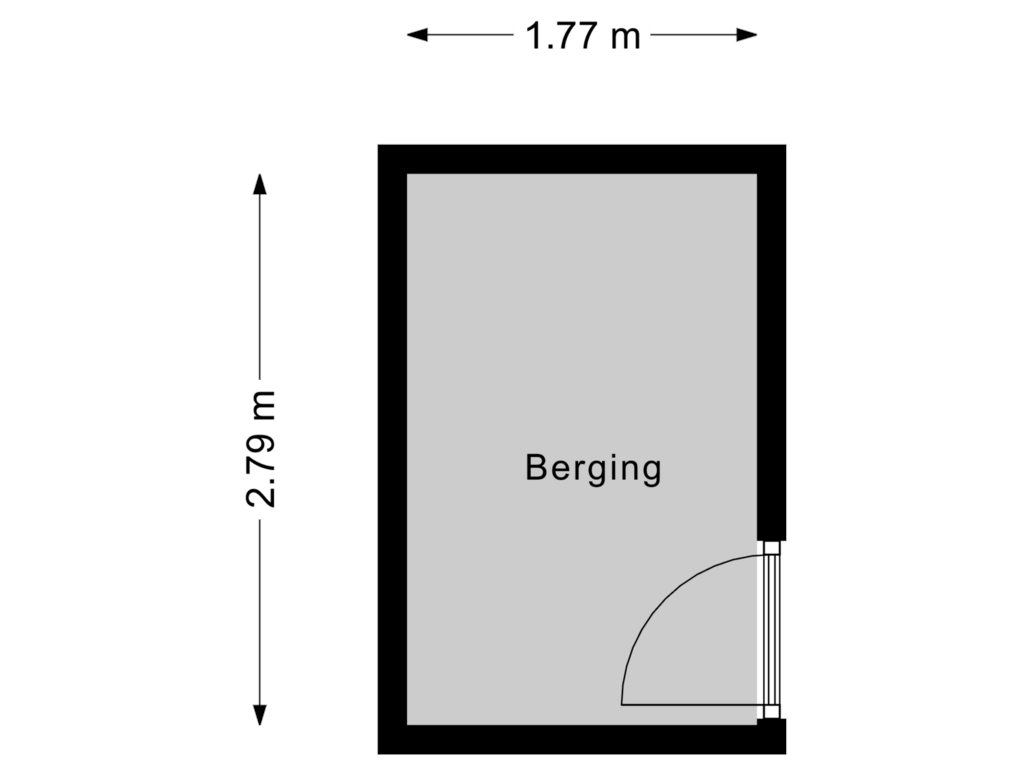 Bekijk plattegrond van Berging van Westelijk Halfrond 131-A