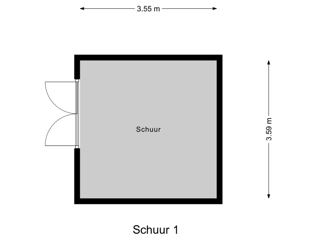 Bekijk plattegrond van Schuur 1 van Duinweg 48