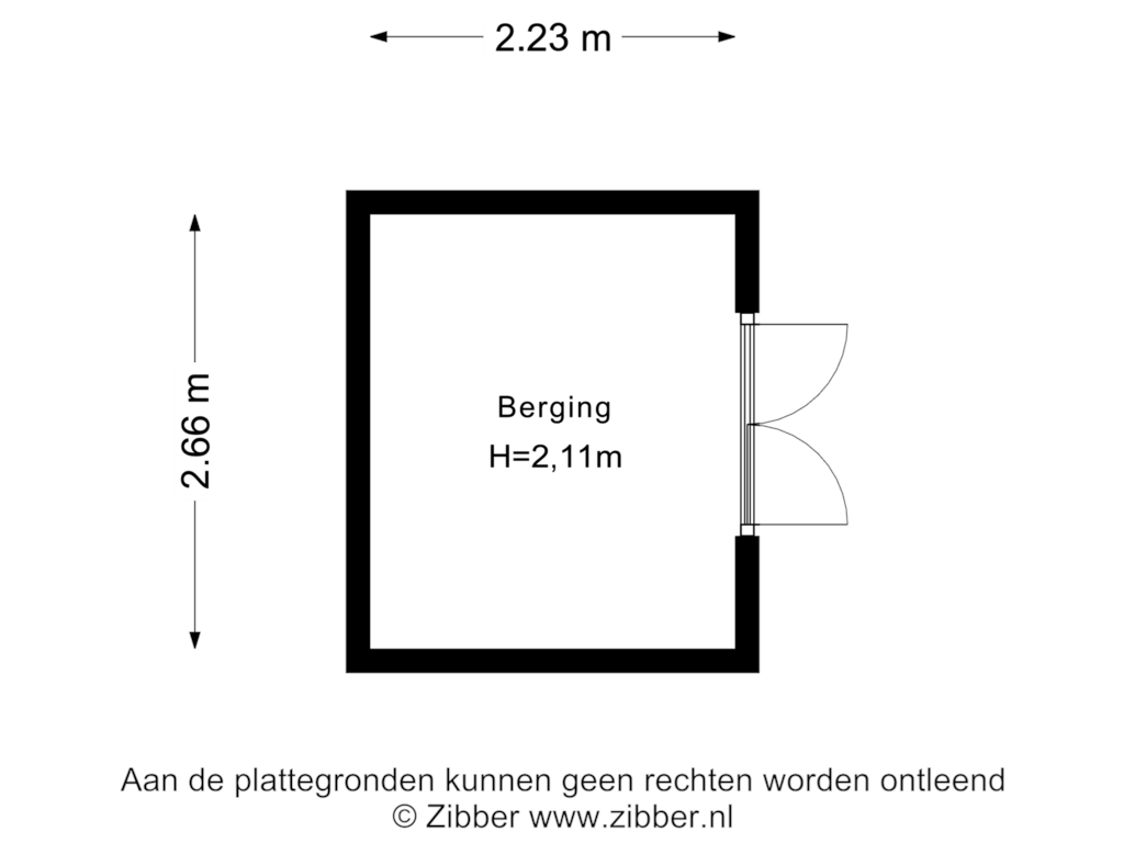 Bekijk plattegrond van Berging van Achter de Hoven 21