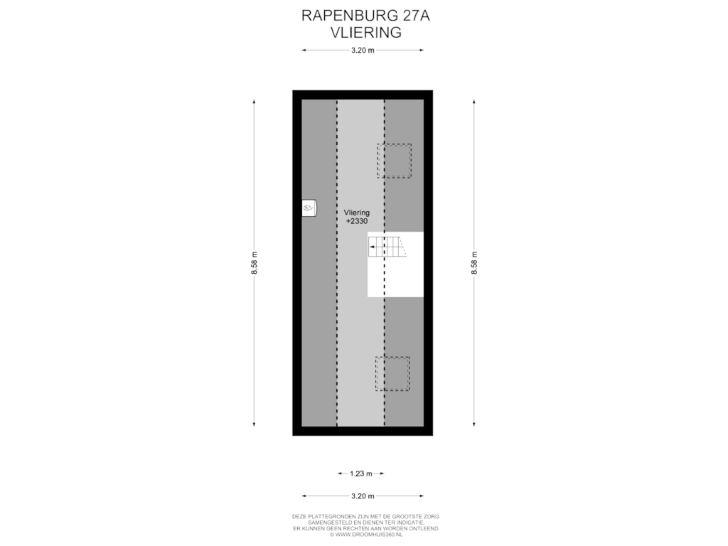 Bekijk plattegrond van Vliering van Rapenburg 27-A