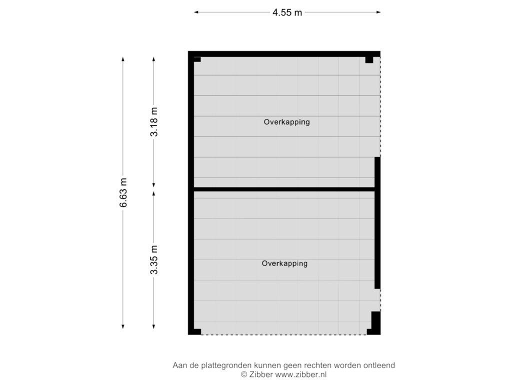 Bekijk plattegrond van Overkapping van Hoofdweg 102