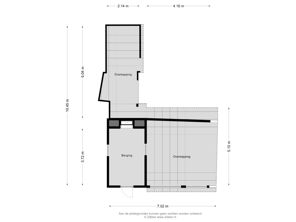 Bekijk plattegrond van Overkapping van Hoofdweg 102