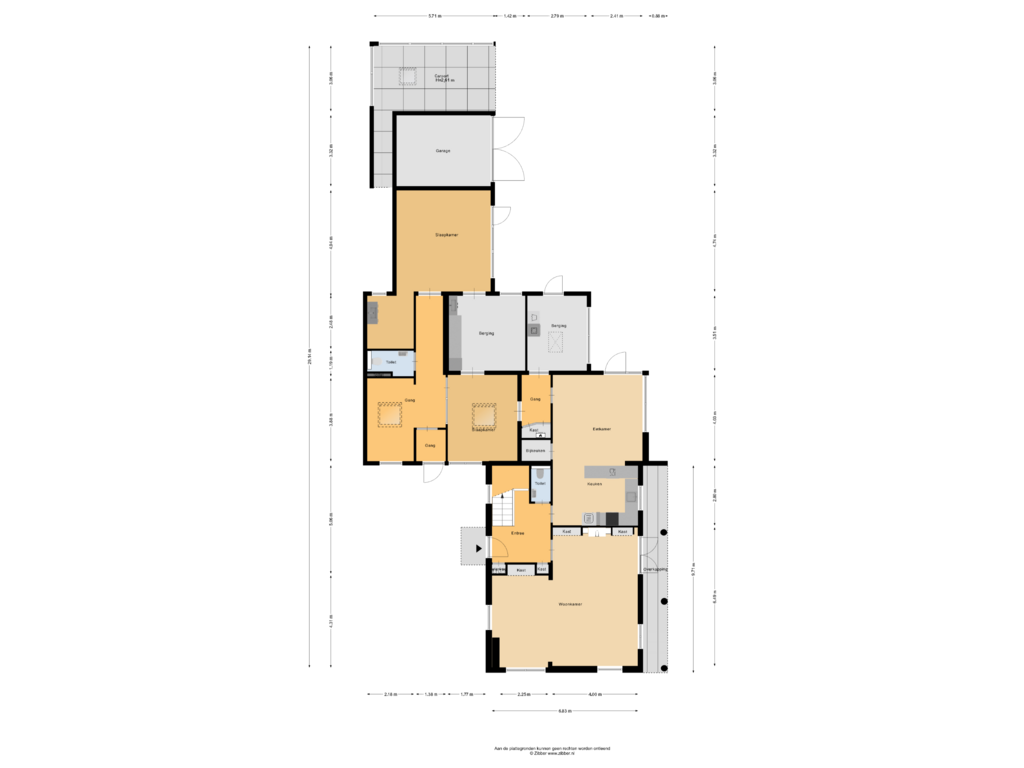 View floorplan of Begane Grond of Kloosterweg 19