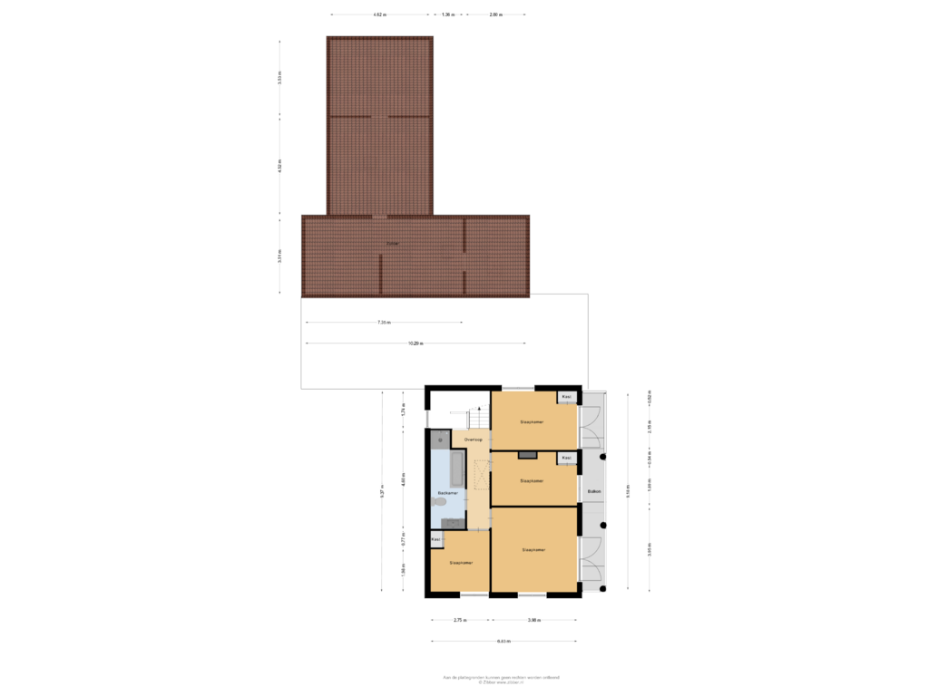 View floorplan of Eerste Verdieping of Kloosterweg 19