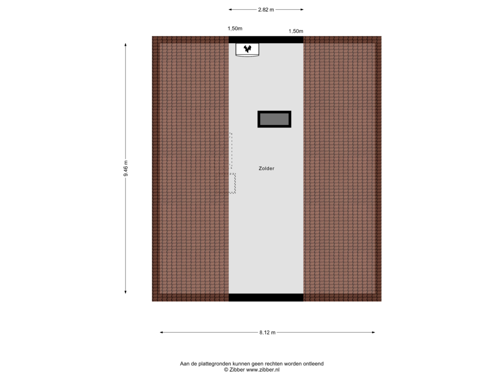 View floorplan of Tweede Verdieping of Kloosterweg 19