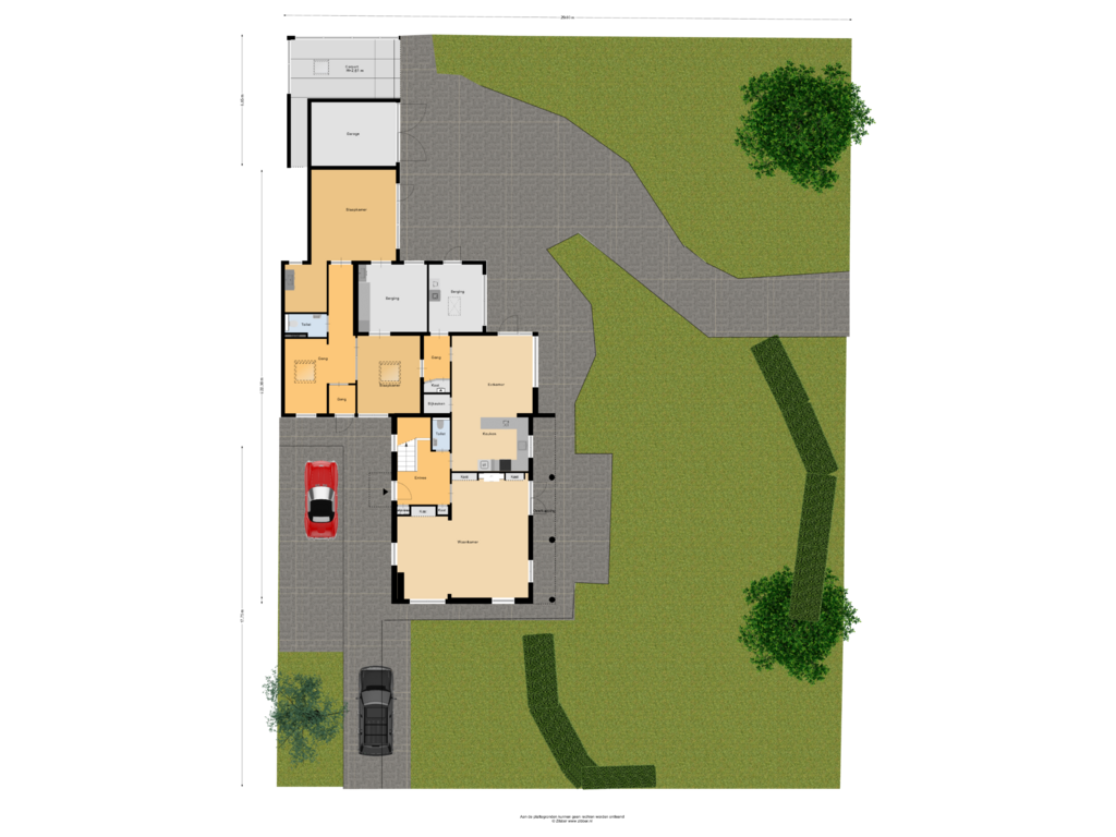 View floorplan of Begane Grond Tuin MET OPRIT of Kloosterweg 19