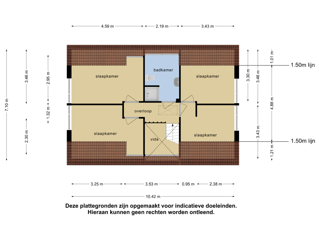 View floorplan of 1e verdieping of Grevelingenhout 183