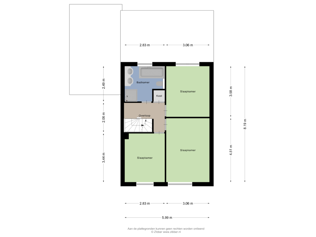 Bekijk plattegrond van Eerste Verdieping van Morgental 34