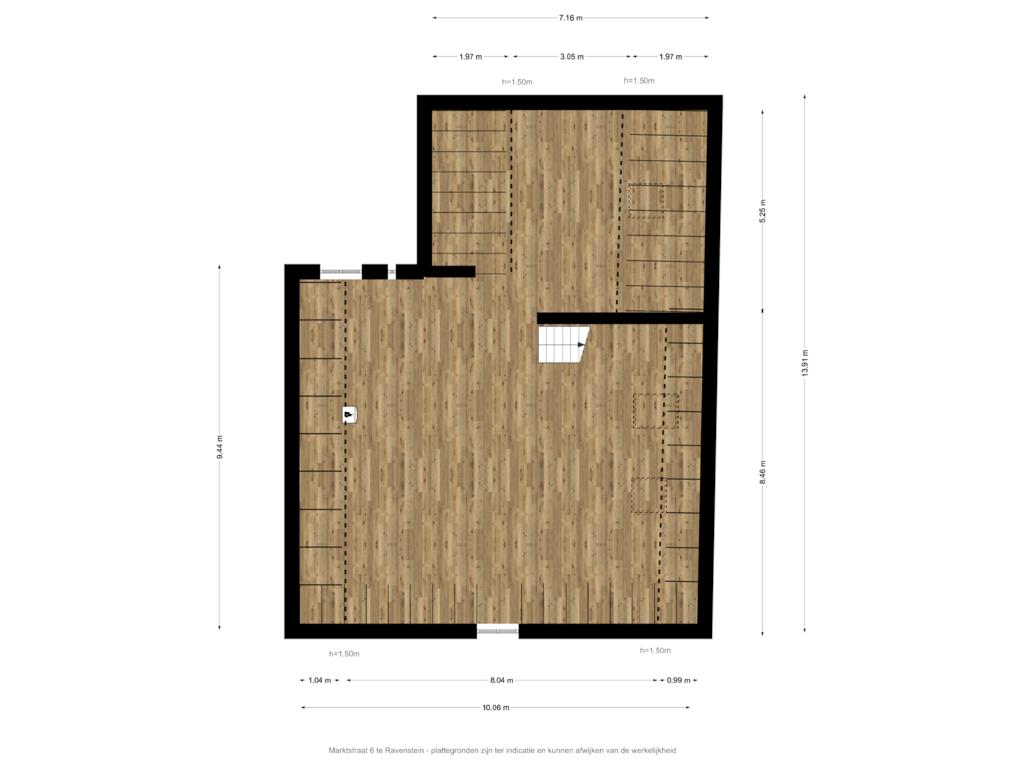 Bekijk plattegrond van Marktstraat 6 te Ravenstein - tweede verdieping van Marktstraat 6