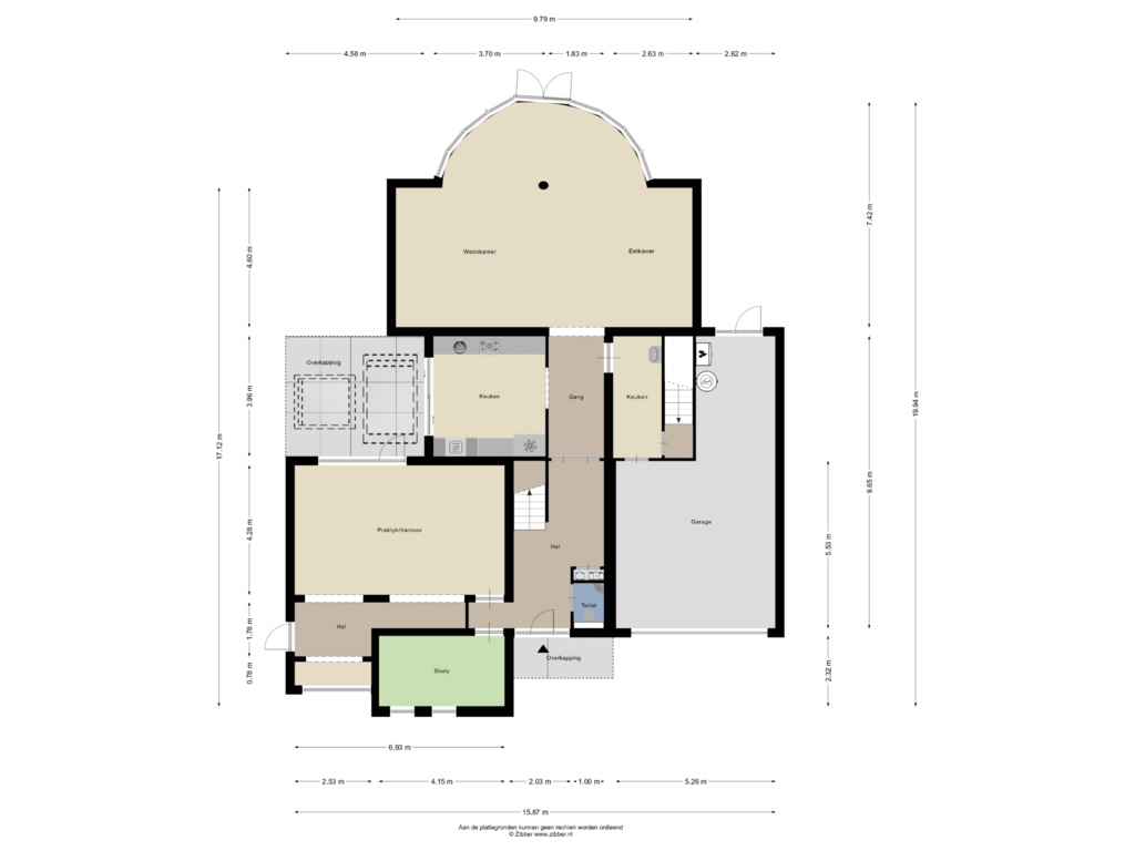 Bekijk plattegrond van Begane grond van Bokstraat 4