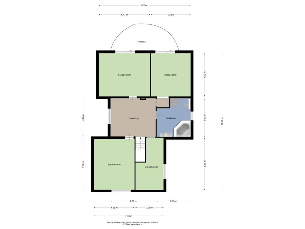 Bekijk plattegrond van Eerste Verdieping van Bokstraat 4