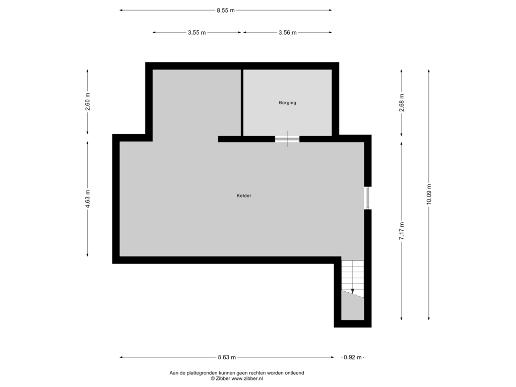 Bekijk plattegrond van Kelder van Bokstraat 4