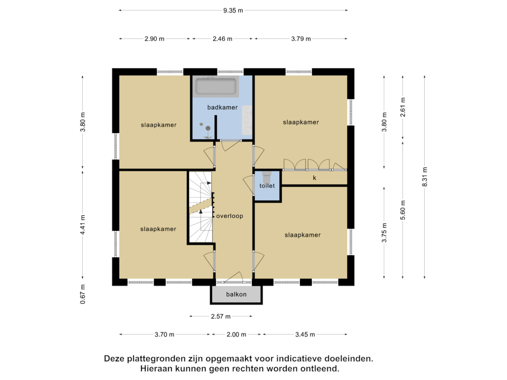 Bekijk plattegrond van 1e verdieping van Kluisstraat 43-A