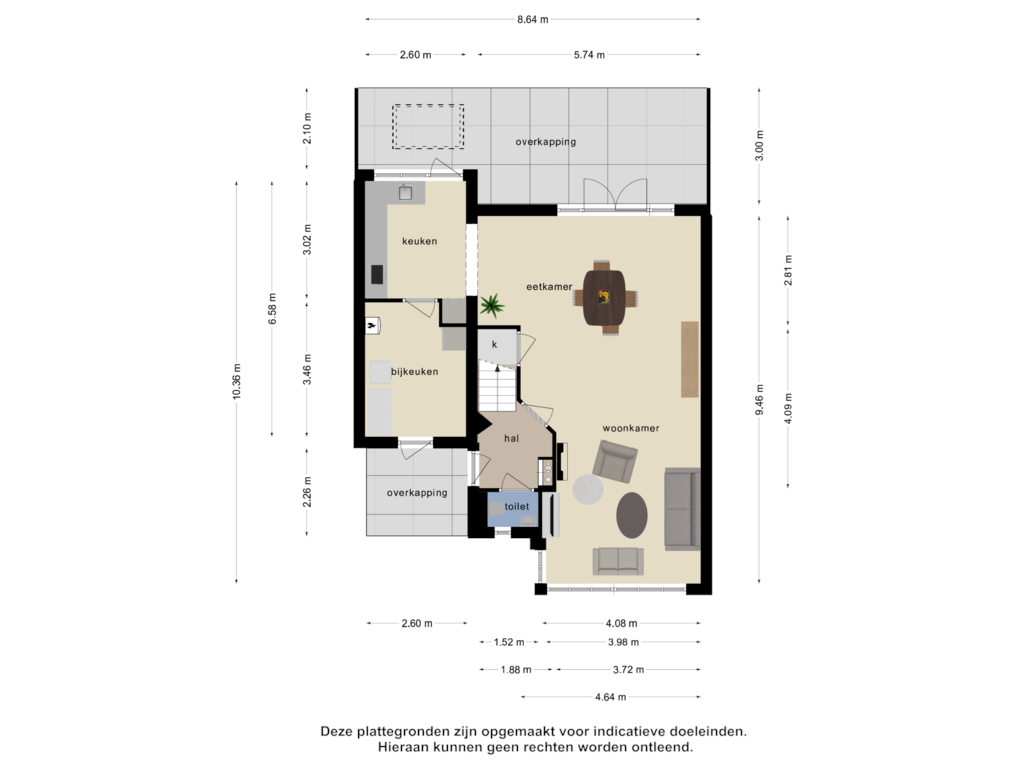 Bekijk plattegrond van Begane grond van Oscar Wildelaan 5