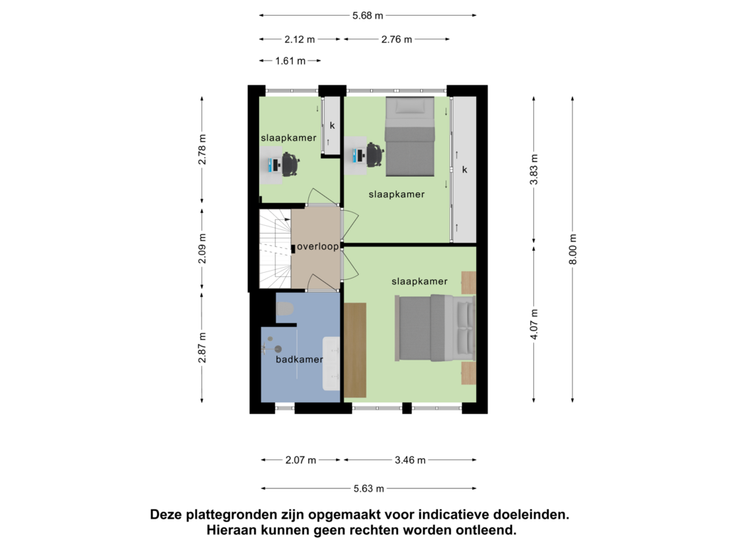 Bekijk plattegrond van 1e verdieping van Oscar Wildelaan 5