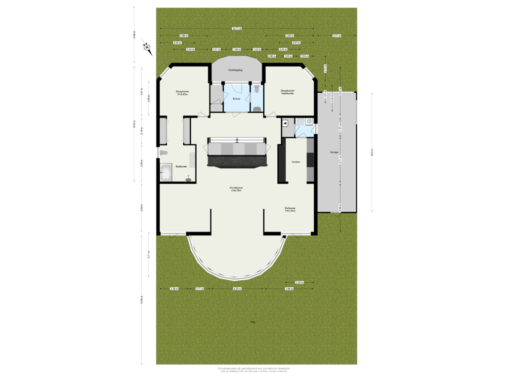 Bekijk plattegrond van Begane Grond tuin van Manegelaantje 10