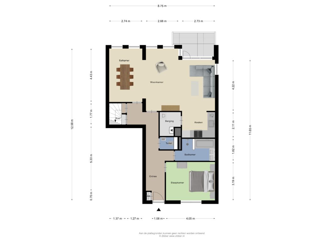 Bekijk plattegrond van Derde Verdieping van Kosterhof 15