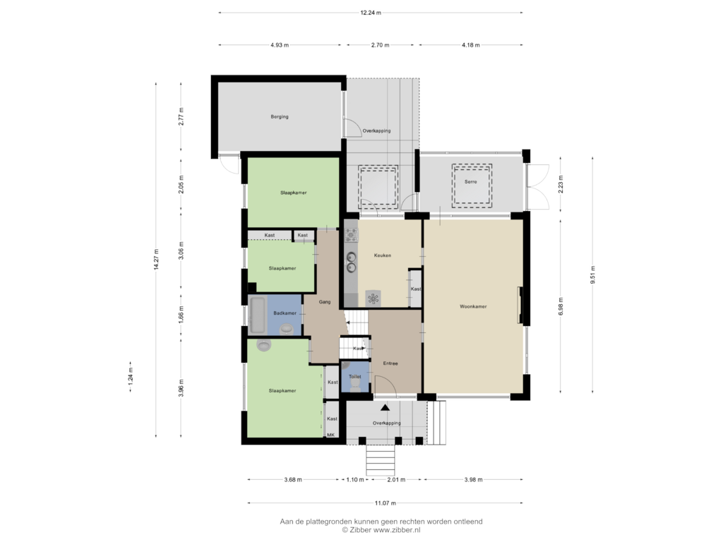 Bekijk plattegrond van Begane grond van Schoonbronstraat 2