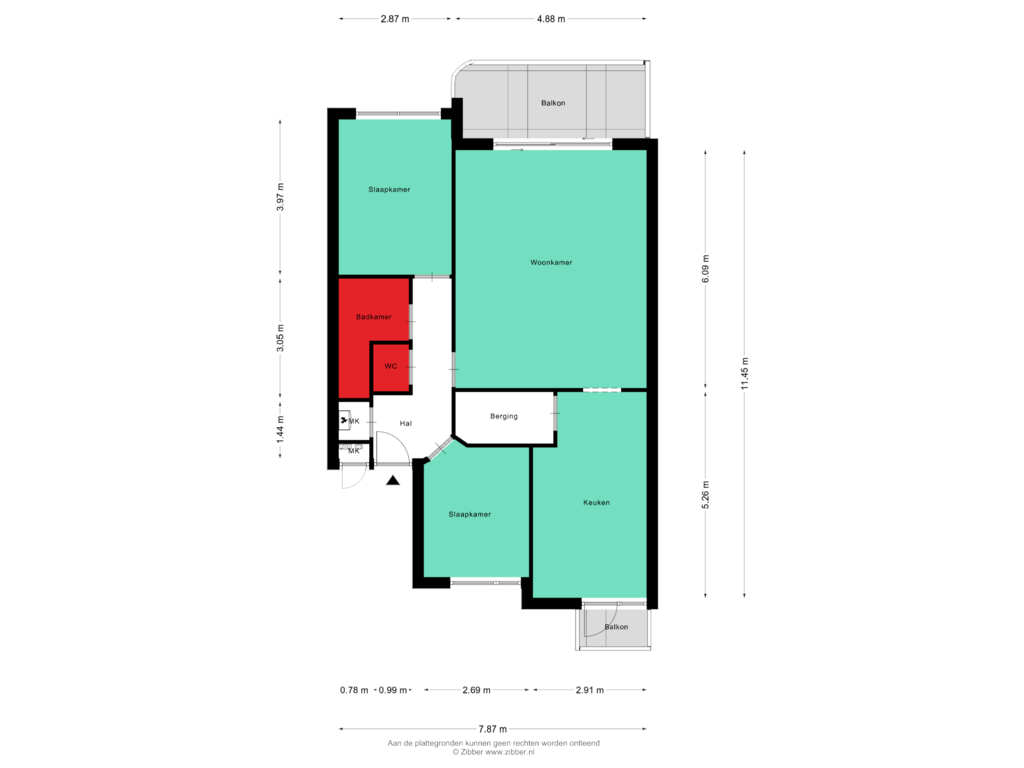 Bekijk plattegrond van Appartement van Beethovengaarde 221