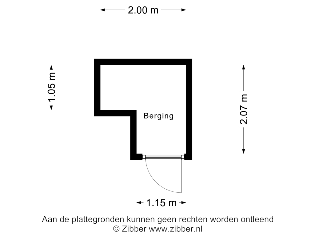 Bekijk plattegrond van Berging van Beethovengaarde 221