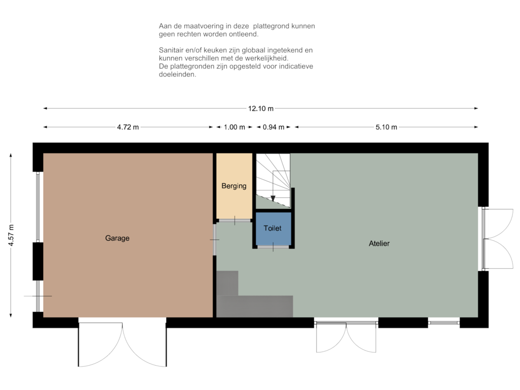 Bekijk plattegrond van Atelier bg van Kolfweg 10