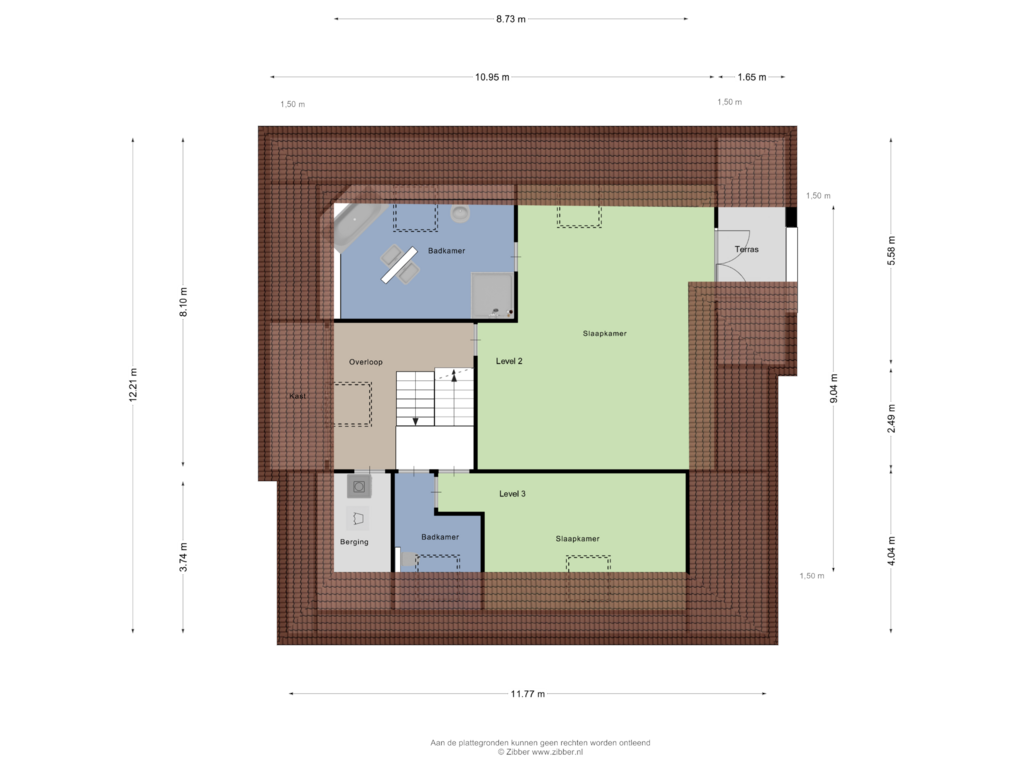 View floorplan of Eerste verdieping of Noorddijkerweg 15