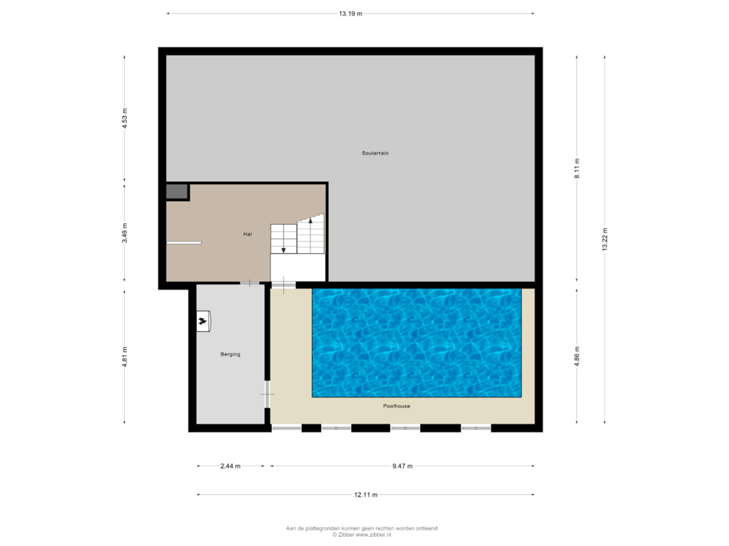 View floorplan of Souterrain of Noorddijkerweg 15