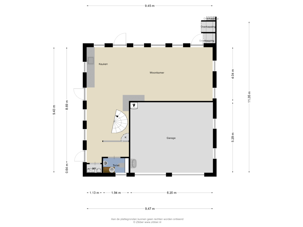 View floorplan of Gastenverblijf of Noorddijkerweg 15