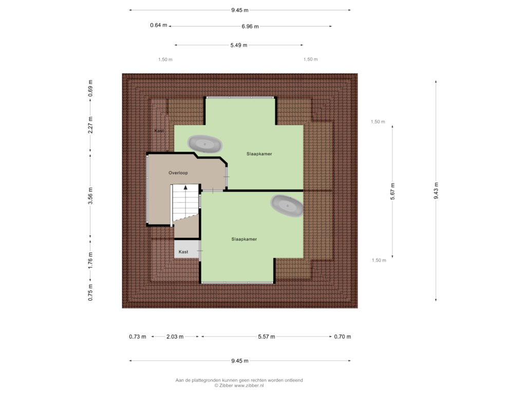 View floorplan of Gastenverblijf  1 of Noorddijkerweg 15