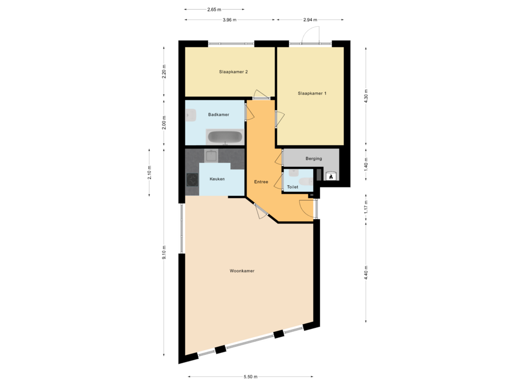 Bekijk plattegrond van Appartement van Kruizemunt 9