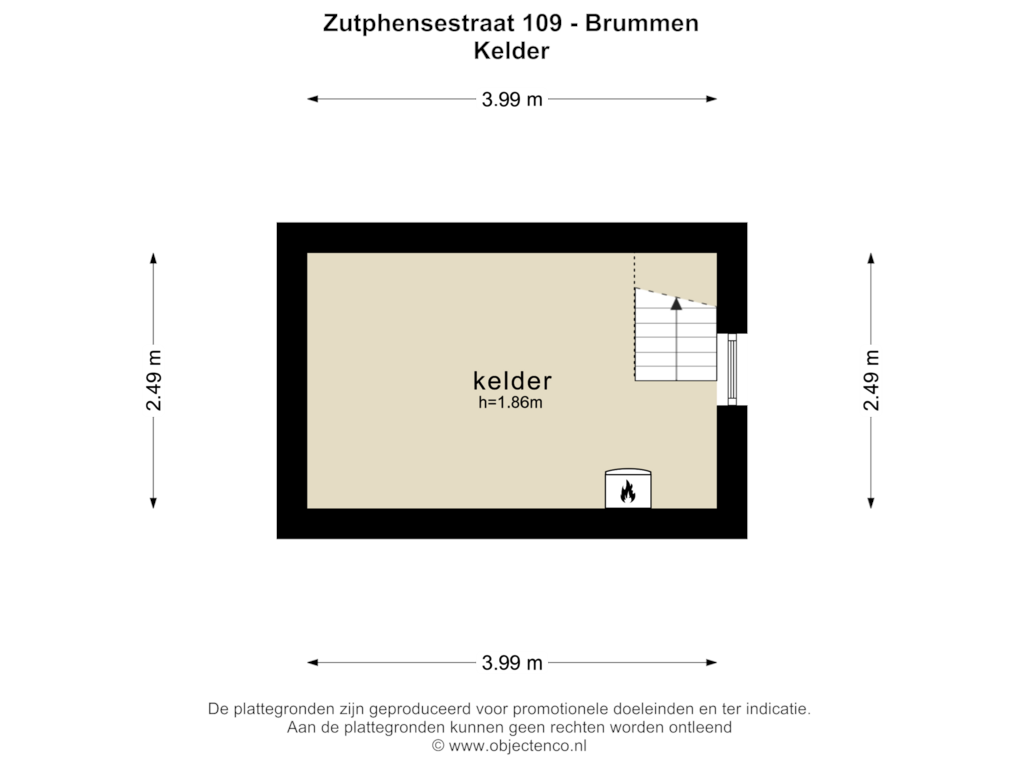 View floorplan of KELDER of Zutphensestraat 109